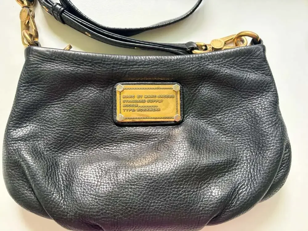 Marc by Marc Jacobs Standard Supply Workwear Black Leather Crossbody Bag